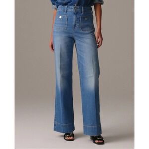 J. Crew High-Rise Sailor Denim Trouser in 1996 Semi-Stretch Size 28